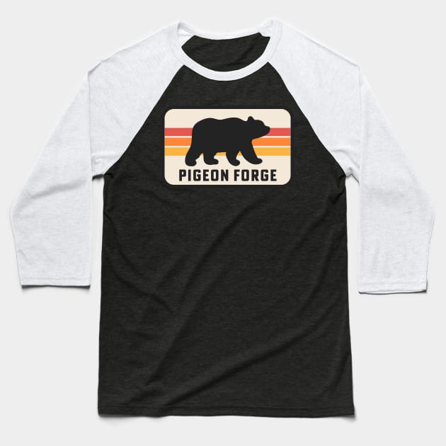 Pigeon Forge Tennessee Great Smoky Mountains Bear Baseball T-Shirt by PodDesignShop